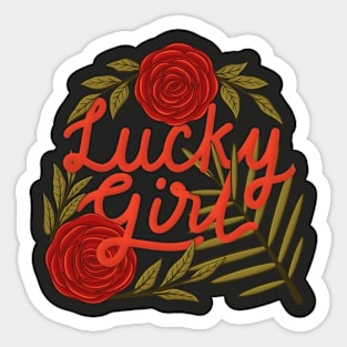 Lucky girl Sticker